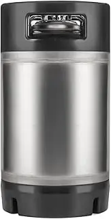 TMCRAFT New 3 Gallon Ball Lock Keg, Stainless Steel Beer Keg with Dual Rubber Handle for Home Brew