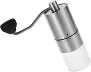 1Pc Manual Portable Hand Crank Bean Grinder Translucent Stainless Steel Easy to Use for Fresh Anywhere Compact Slip Design for Home and Travel