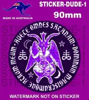 #2 METAPHYSICAL ILLUMINATI BAPHOMET HAIL SATAN 666 PENTAGRAM DEVIL WICCA STICKER