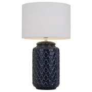 Heshi Ceramic Table Lamp, Blue, White