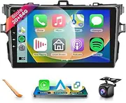 8 CORE 2G+64G Car Radio Stereo for Toyota Corolla 2009-2013 with Wireless CarPlay/Android Auto, Podofo 9 Inch 1280 * 720P IPS Touch Screen Android 13 GPS WiFi Bluetooth 32-Band DSP Rear Camera