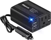 150W Power Inverter 12V DC to110V AC Car Plug Adapter Outlet Converter 3.1A Dual