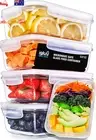 Glass Food Storage Containers 5-Pack Airtight BPA-Free Microwave Oven Safe W/Lid