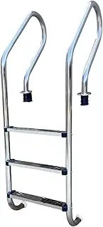 Swimming Pool Ladder,Stainless Steel in-Pool Stair,2/3-Step Double Handrails Steps,for Pools of Any Indoor and Outdoor,Bearing Weight 250kg(1550x500x180mm)
