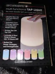 SECUREBRITE Multi Functional Color Changing/White Light Tap Light With Timer