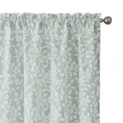 Anna White Green Curtains 96 Inch Length 2 Panels, Light Filtering Soft 3D Em...