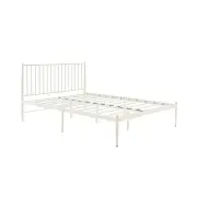 Dallas Metal Bed Frame Double Size White - Double