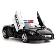 Catzon 1/36 Scale Model Police Car Zinc Alloy Die-Cast Pull Back Vehicle-A