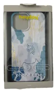 heyday Apple iPhone 12/12 Pro Max Hard Case Abstract Blue Gold Floral Phone Case