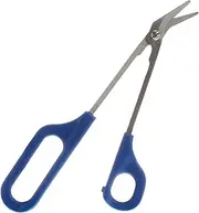 Homecraft Easi-Grip Chiropodist Scissors, Easy Grip Large Loop Long Handled Nail Scissors, Angled Stainless Steel Blade, Clippers Reduce Bending, Elderly, Disabled, Toe Nail Clipper Scissors