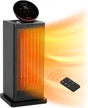 Space Heater,1500W Oscillating Heater for Indoor Use with ECO Thermostat,Remote,