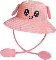 [Perfeclan] Bunny Moving Ears Hat Lovely Bucket Cap for Girls Festival Travel Women Outdoor Pink