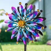 Metal Wind Spinner Large Double Kinetic Garden Sculpture Yard Patio Lawn Decor