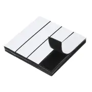 16 Pack Hook and Loop Strips Rectangle Tape Double Sided 1" x 4", Black