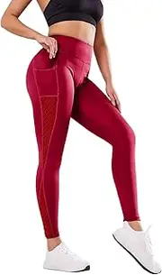 [Generic] Yoga Pants for Women Lightweight Running Sweatpants Lounge Legging 2025 Gym Leggings, Wine, Large