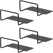 Crapyt 4 Pack Mattress Slide Stopper Non Slip Mattress Gripper Mattress Holder Mattress Retainer Bar to Prevent Mattress Slippage 4.72"×3.82"×2.05" Black