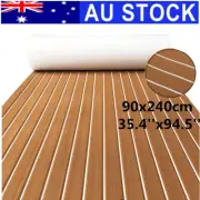 Brown EVA Foam Boat Flooring Faux Teak Decking Sheet Marine Carpet 240×90cm