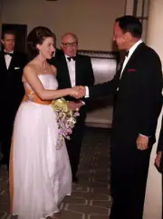 Princess Margaret greets Frank Sinatra prior to his charity concer- Old Photo