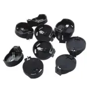 10pcs Black Round Button Battery Holder Case for CR2032 2016 2025 C9T15435