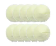 Organic Washable Breast Pads 10 Pack | Reusable Nursing Pads for Breastfeeding-Yellow