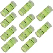 10Pcs Small Cylindrical Bubble Spirit Level Vials, 8×20 Mm/0.3×0.8 Inch PMMA Fra