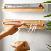 3 in1 Wrap Dispenser Magnetic Wall Mount Cling Film Dispenser Cutter Box Stretch