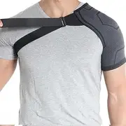 Men Women Shoulder Support Brace - Adjustable Shoulder Support Strap for Shoulder Muscle Pain, Tears, Sprains, Bursitis, Breathable Sport Shoulder Pads for Basketball, Badminton, Tennis