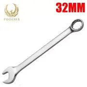 Combination Ring Open End Spanner Wrench Fully Polished Metric Size 32MM