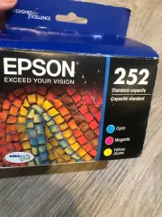 New Genuine Epson 252 Cyan Magenta Yellow Cartridge Ink Combo Pack exp 05/25