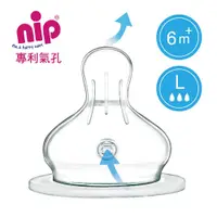 在飛比找蝦皮商城優惠-【NIP】德國製 好吸力寬口徑防脹氣奶嘴-L兩入(拇指型/高