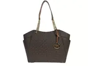 Michael Kors Jet Set Large Chain Brown Shoulder Tote Bag