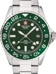 Swiss Alpine Military 7052.1134 GMT diver mens watch 42mm 10ATM