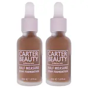 Half Measure Dewy Foundation - Vanilla Fudge by Carter Beauty for Women - 1.01 oz Foundation - Pack of 2