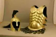 Medieval Troy Muscle Jacket With Troy Helmet Knight Cuirass Breastplate Armor