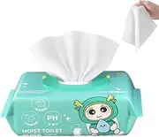 Flushable Toilet Paper Wipes | 80-wipe Extra Big EDI Pure Water Butt Wipes For Adults - Non-sticky Eco-friendly Mild Hygiene Care Cleaning Wipes