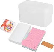 HOODANCOS Organizer Box for Index Cards Storage Case with Notecards American Aesthetic Portable Desktop Storage Box