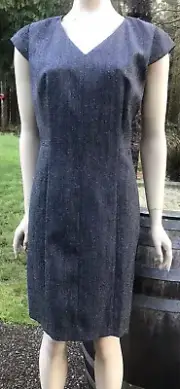 MAX MARA, SIESTA, Sheath Dress Grey *NEW WITH TAGS* Size 12 Wool Silk
