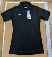 Adidas Women's Basics Black Polo Shirt Size XS Climalite NWT