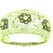 LeVian 18K White Gold White Diamond 0.79 cts Ring Size 7