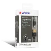 Verbatim 65322 Metallic iphone Charge&Sync MFi-Certified Lightning Cable Black