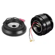 Black Snap Off Steering Wheel Quick Release + Hub for 90-94 Mitsubishi Eclipse (for: Mitsubishi)