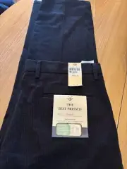 Dockers The Best Pressed Pants Black Striped Straight Fit Men’s Size 38x32 New