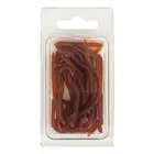 20Pcs Earthworm Bait Drop Shot Worms Fishing Tackles Brown Fishing Accessories