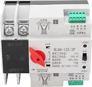 Automatic Transfer Switch, Generator Changeover Switch Tools, Dual Power Transfer Switch, Din Rail Mounted 2P Power Uninterruptible Distribution Control (100A)
