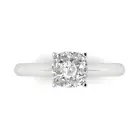 1.50 Cushion Sapphire Wedding Bridal Promise Engagement Ring 14k White Gold