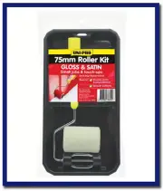 UNi-PRO 75mm Microfibre Roller Set 10mm Nap - Twin Pack