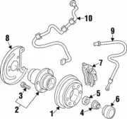 Genuine Hyundai 1996-2001 Tiburon Elantra Brake Flex Hose Assembly 58747-29320 (for: Hyundai)