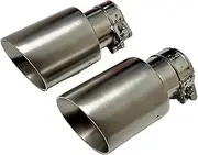 1pcs CARS Attachment Exhaust Pipe Stainless Steel Frosted Silver Tail Throat Horn Outlet Large Diameter 89mm 101mm 114mm Size(51mm-114mm)