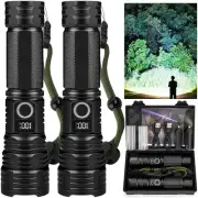 Rechargeable LED Flashlights High Lumens, 2Pack 900000 Lumens Super Bright Fl...