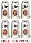 MILLER LITE THROWBACK 6 BEER CAN COOLERS KOOZIE COOLIE 16oz HUGGIE COOZIE NEW